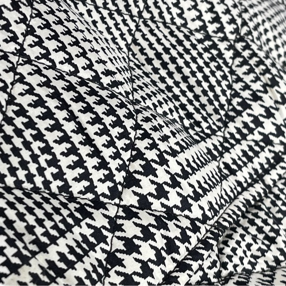 Croft & Barrow plus size 1x black & white houndstooth thin puffer vest EUC - Picture 8 of 15